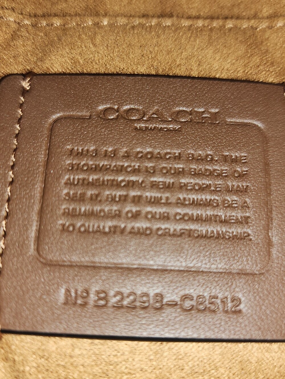 Coach Signature Denim Saddle Crossbody Bag with Tan Leather Trim - Picture 11 of 11